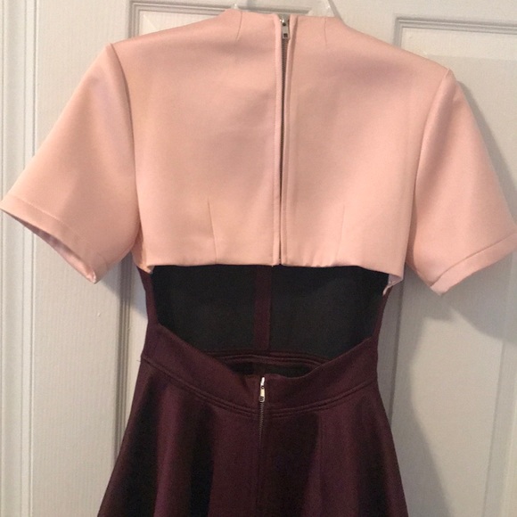 ASOS NWOT Formal Dress Pink/ Burgundy US Size 4 - Picture 5 of 7